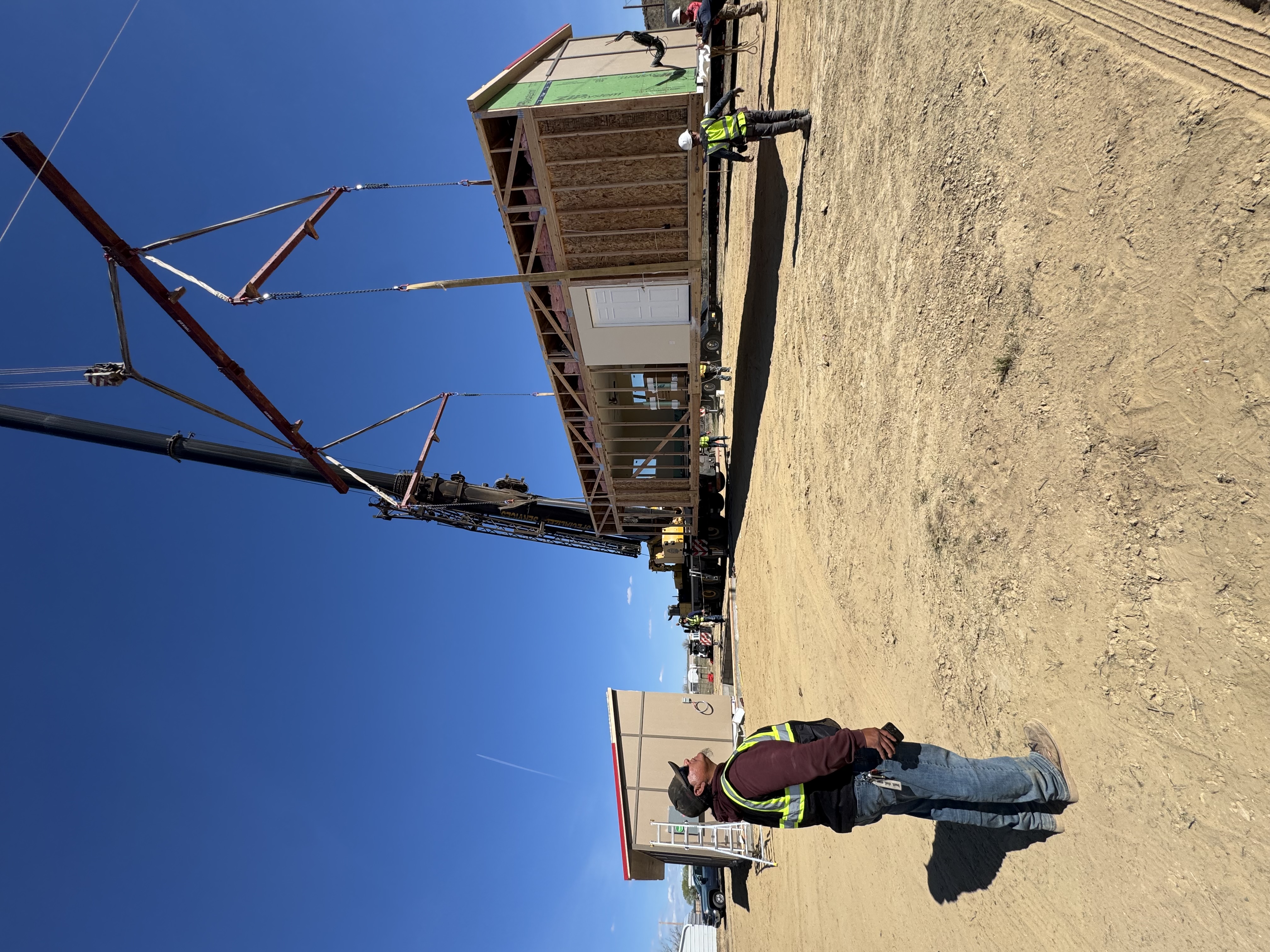 Modular ADU being set by crane on a Utah property